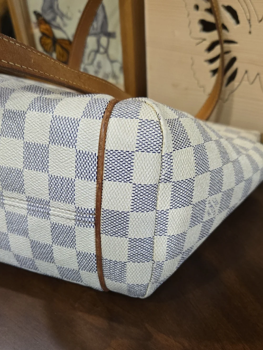 LOUIS VUITTON TOTALLY PM DAMIER AZUR SHOULDER BAG - GUC! - Picture 9 of 16